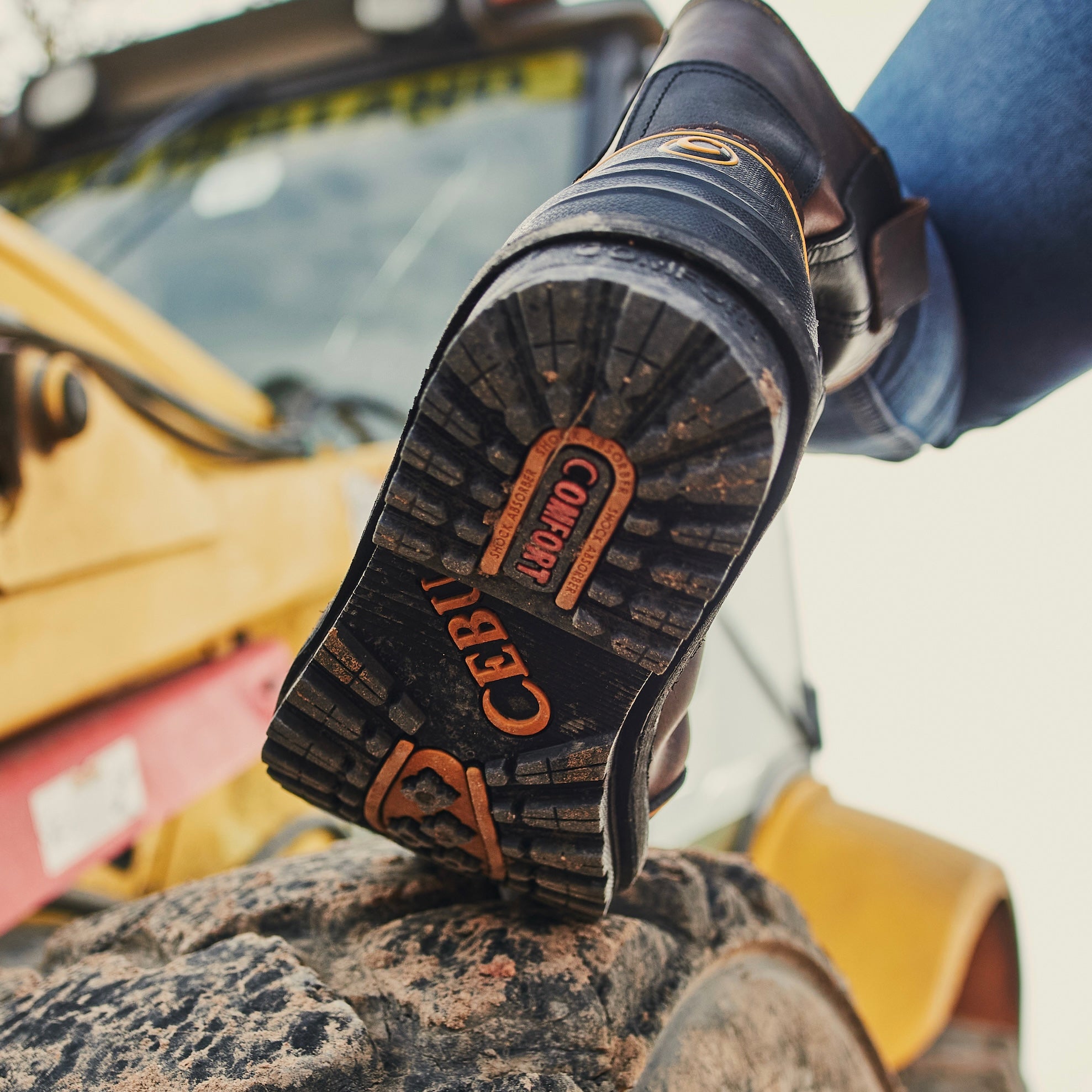 Cebu Men’s Comfort Work Leather Boots—Square Toe/ Non Steel Toe 11