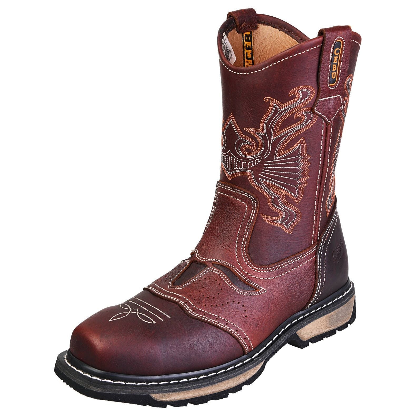 Cebu Men s Rodeo 10 Composite Toe Work Boot Sangria 7