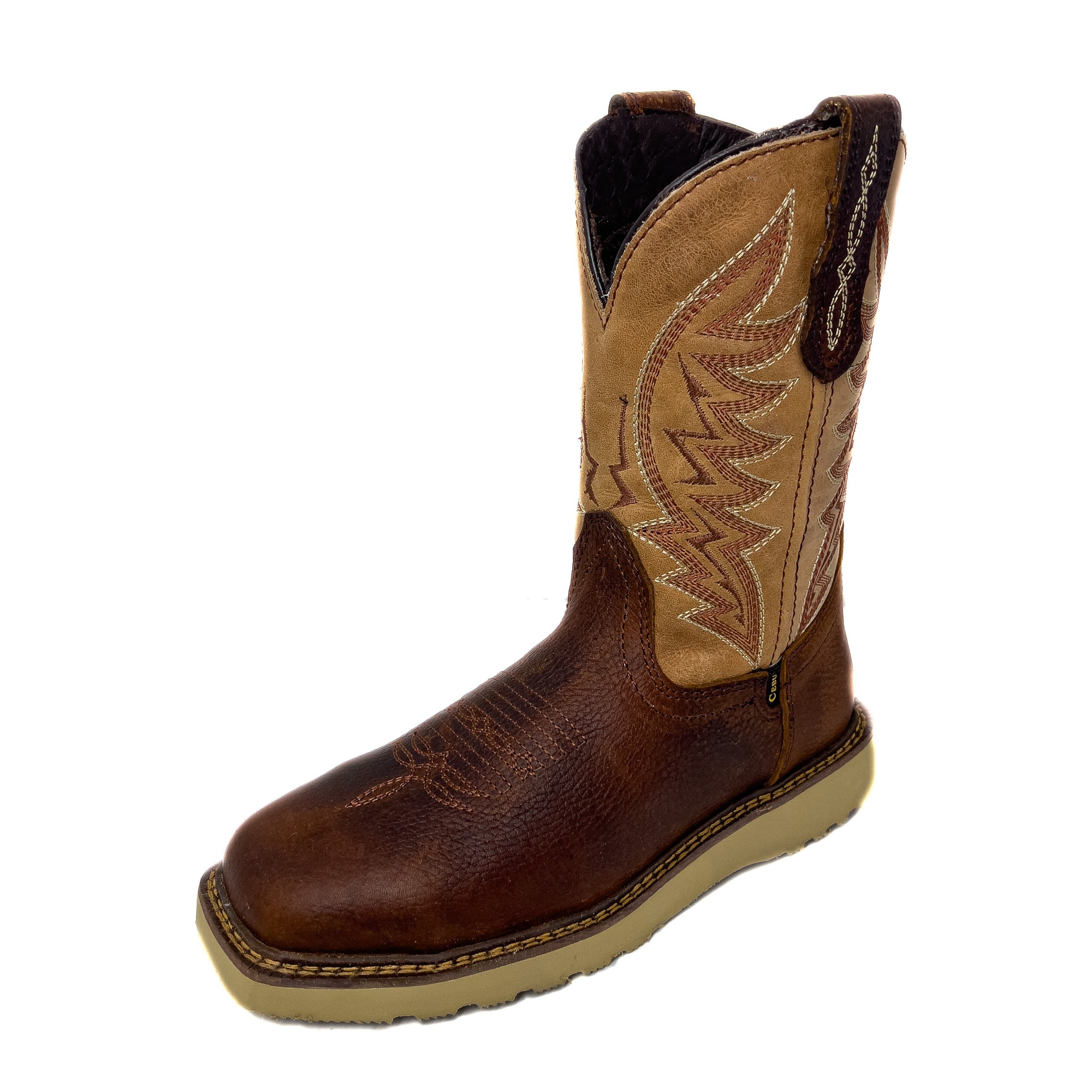 Brown Leather buy Boots w/Decorative Shaft